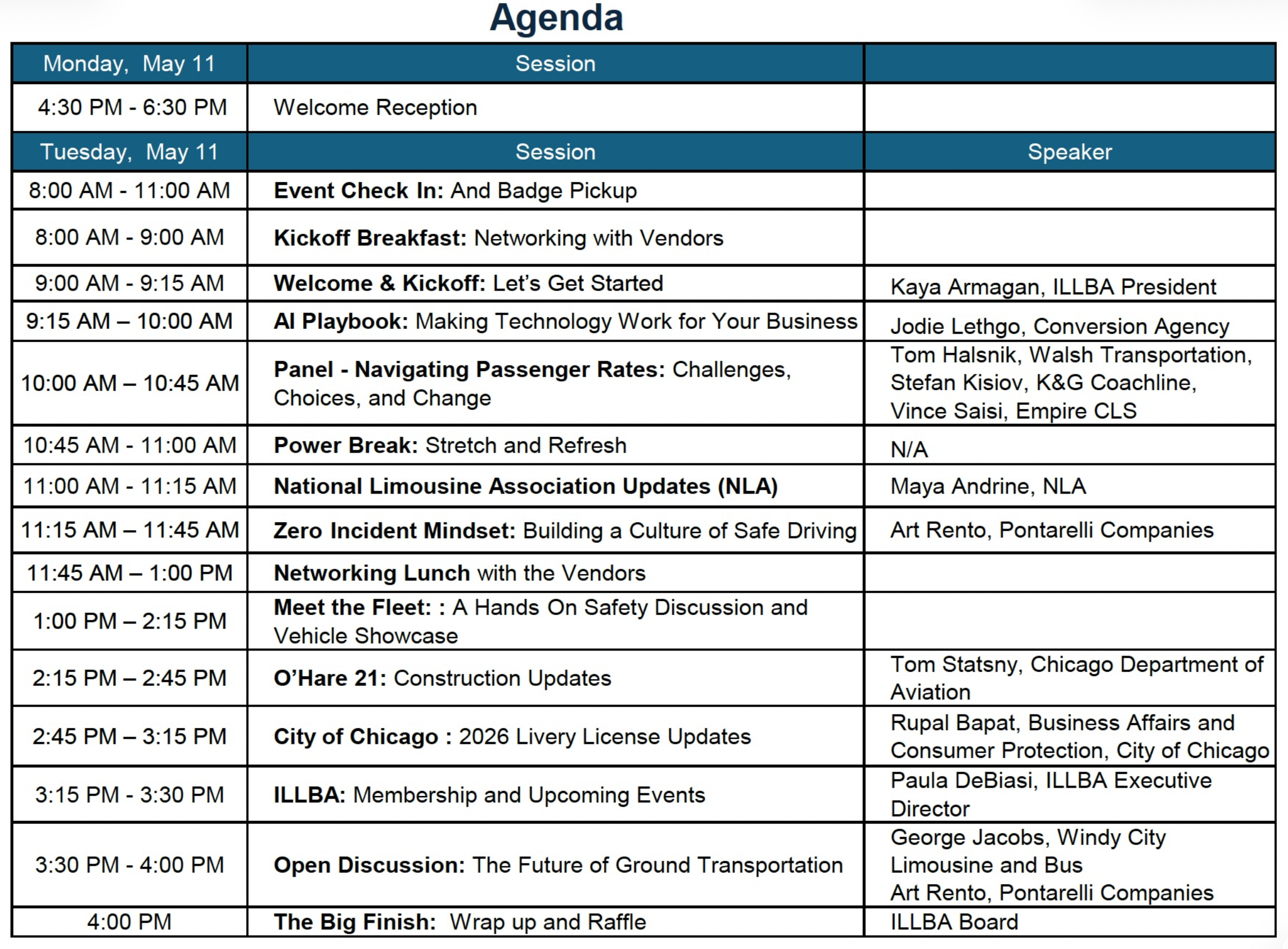 2026 Great Lakes Transportation Show Agenda